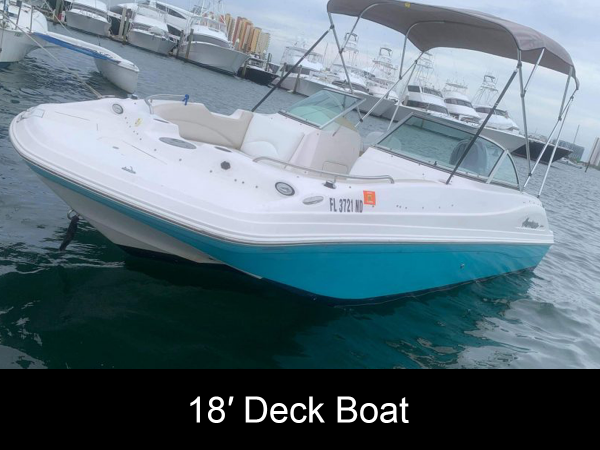18′ Deck Boat Rental