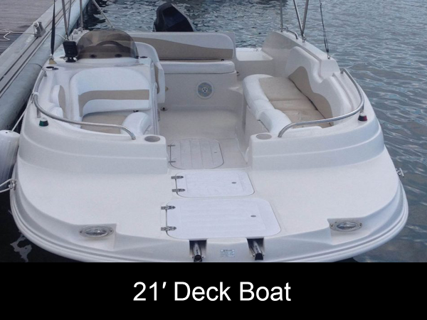 21′ Deck Boat Rental