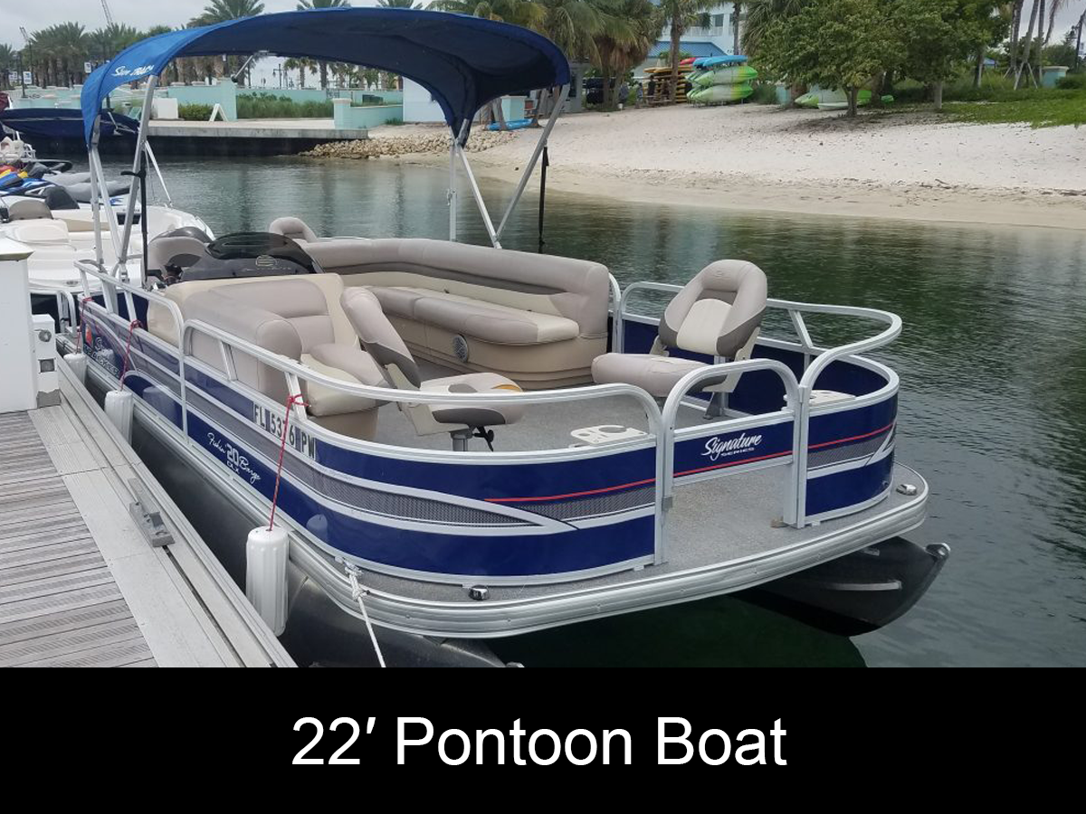 22′ Pontoon Boat Rental