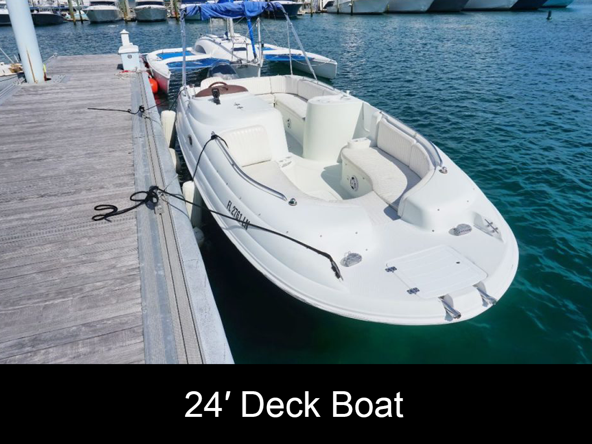 24′ Deck Boat Rental